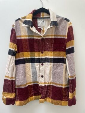COS Flannel Relaxed Fit 100% Cotton Shacket Size Small